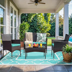 GENIMO 8 ' x 10 ' Outdoor Rug for Patio Clearance, Waterproof Indoor Outdoor - Image 2