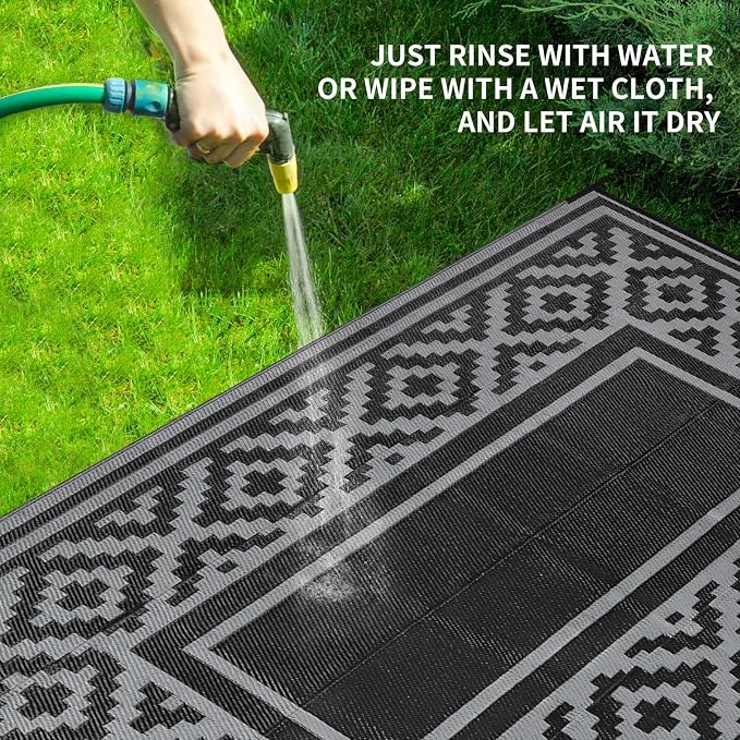 Outdoor Patio Plastic Straw Rug - Image 3