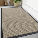 Smiry Front Door Mat Outside Entrance, Heavy Duty Natural Rubber Doormat by Smiry