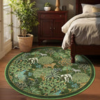 GarveeHome Jungle Round Washable Rugs 6ft Non-Slip Soft Round Rug - Image 3