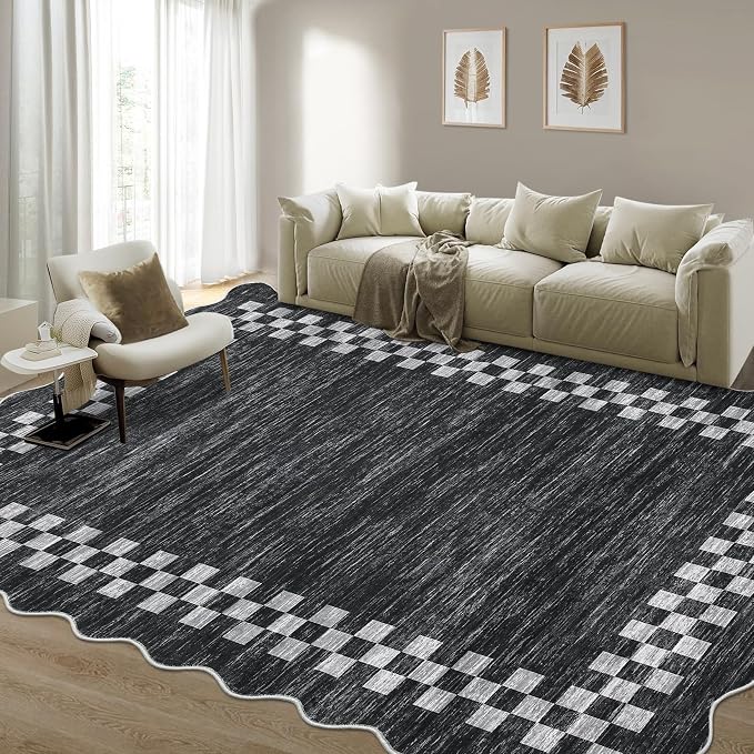 GarveeHome Area Rug 6x9 Large Living Room Modern Border Throw Rug - Image 2