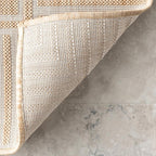 Nuloom Asha Tan/Ivory, Striped Border, Soft and Cozy, High Traffic, Easy Clean - Image 5