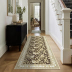 Brown Runner Rugs 2x6 for Hallway Kitchen Bedroom Beside Laundry Room Bathroom - Image 2