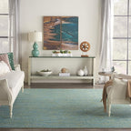 Nourison Home Nourison Essentials Blue Green 9' x 12' Area Rug - Image 3