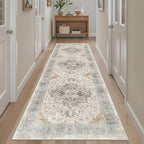 Madane Runner Rug 2'6''x8' Kitchen Runner, Hallway Runner Printed Vintage Rug - Image 2