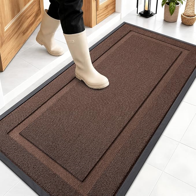 OLANLY Front Door Mat Indoor Outdoor Entrance, Waterproof All-Season, by OLANLY