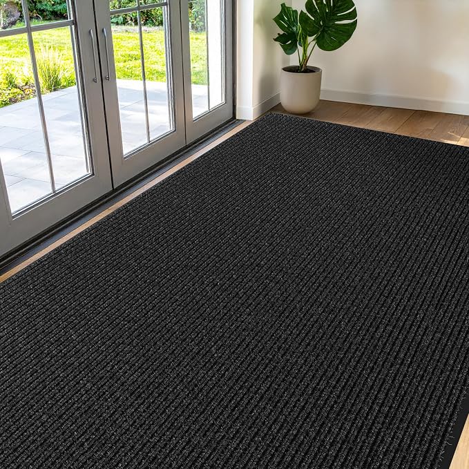 Commercial Door Mat 4'x8' Charcoal, Heavy Duty Industrial Floor Mat by Unknown