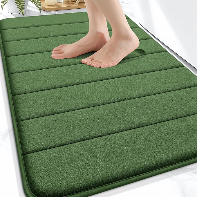 OLANLY Memory Foam Bath Mat 30x20, Super Soft Absorbent Bathroom Rugs, Quick Dry by OLANLY