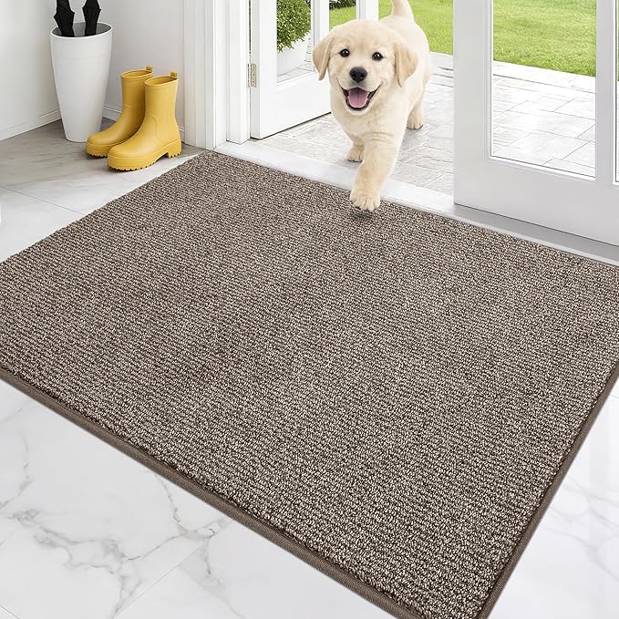 PURRUGS Dirt Trapping Door Mat 32" x 47", Non-Slip Machine Washable Entry Rug by PURRUGS