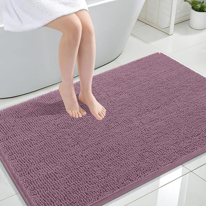 OLANLY Large Bathroom Rugs 47x32, Extra Soft Absorbent Chenille Bath Rugs by OLANLY
