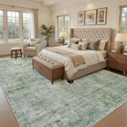 Soalmost 7x10 Area Rug for Living Room Washable Abstract Vintage Soft Thin - Image 3