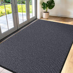 Large Door Mat 3' x 5' Grey, Heavy Duty Commercial Floor Mat, Industrial Floor by Unknown