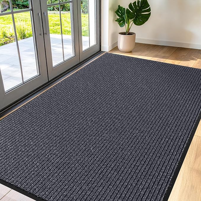 Large Door Mat 3' x 5' Grey, Heavy Duty Commercial Floor Mat, Industrial Floor by Unknown