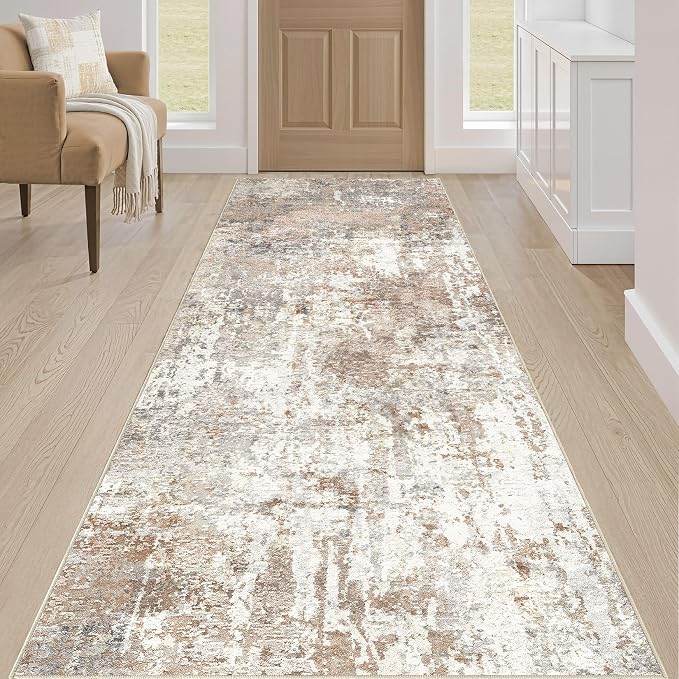 Runner Rug Kitchen Washable Rugs: 2x10 Non-Slip Abstract Soft Modern Stain - Image 4