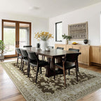 Brown Floral Rug 5x7 Machine Washable Area Rug - Image 8