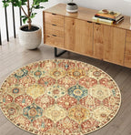 Lahome Moroccan Trellis Washable Round Rugs, Non-Slip Soft Round Rug 4ft - Image 6