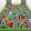 Kids Carpet Playmat Rug 118"x78.7", Car Rug by AKASISRUG