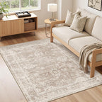 Madane 3x5 Area Rugs for Entryway, Washable Vintage Low Pile Non-Slip Throw - Image 2