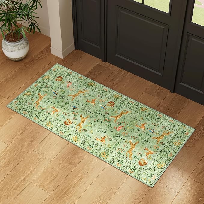 DUKINO 2x5 Rug for Hallway, Washable Kitchen Runner Rug - Image 3