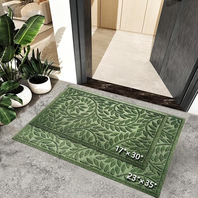 Bulijojo Front Door Mat Entrance, Durable Heavy Duty Welcome Mat, Thick - Image 2