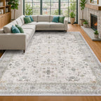 Hazo Haus Light Gray 8x12 Large Area Rugs by HazoHaus