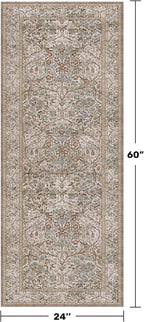 Hazo Haus Moss Green 2x5 Bathroom Rug Runners Non Slip Washable - Image 2