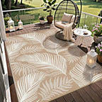 Pauwer Waterproof Outdoor Rug 5x8, Reversible Plastic Straw Patio Camping Rug by Pauwer