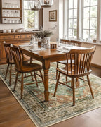 RELEANY Area Rugs 5'x8' Washable Non-Slip, Floral Vintage Distress Medallion - Image 8