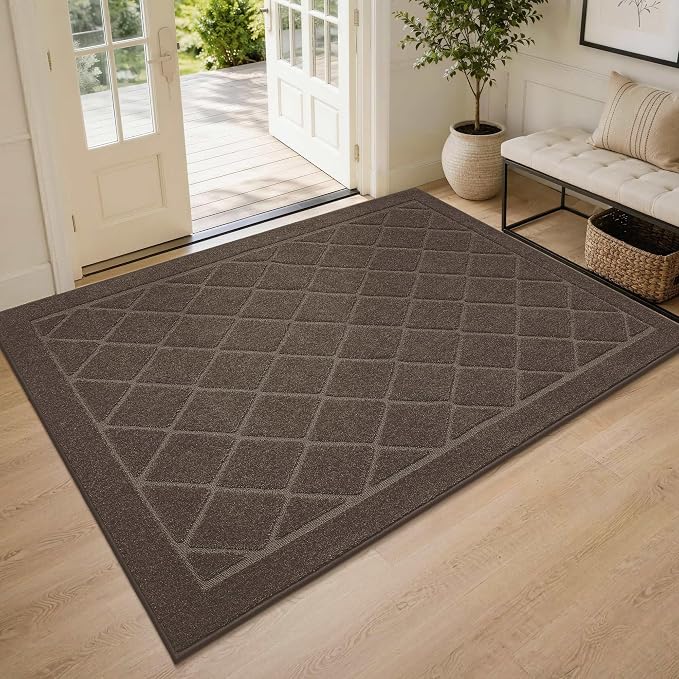 BEQHAUSE Dirt Trapper Door Mat 48" x 72", Doormat Non-Slip Entryway Rugs by BEQHAUSE