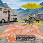 Pauwer Waterproof Outdoor Rug 8x10, Reversible Plastic Straw Patio Camping Rug - Image 5