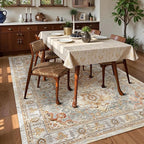 Washable Area Rug 3' x 5 ' Vintage Traditional Persian Mat - Image 3