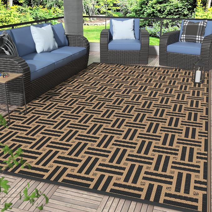 GENIMO Outdoor Rug for Patio Clearance, Lightweight Waterproof RV Camping Mat by GENIMO