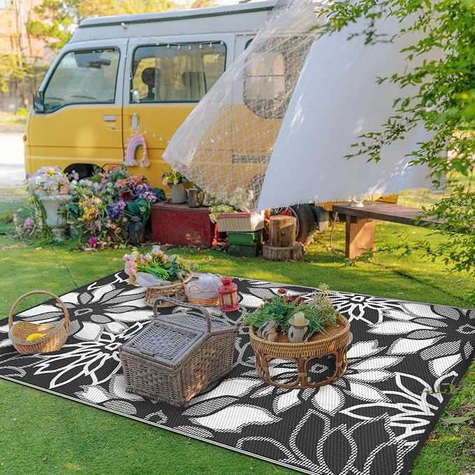 GENIMO Outdoor Rug Waterproof for Patio Decor, Large Area Rugs Mats for RV - Image 4