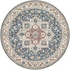 5ft Round Vintage Living Room Area Rug - Image 9
