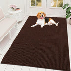 OLANLY Dog Door Mat for Muddy Paws 59x35, Ultra Absorbent Chenille Mud Doormat by OLANLY