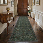 GENIMO Washable Floral Runner Rug 2x10, Non-Slip Long Hallway Carpet - Image 3