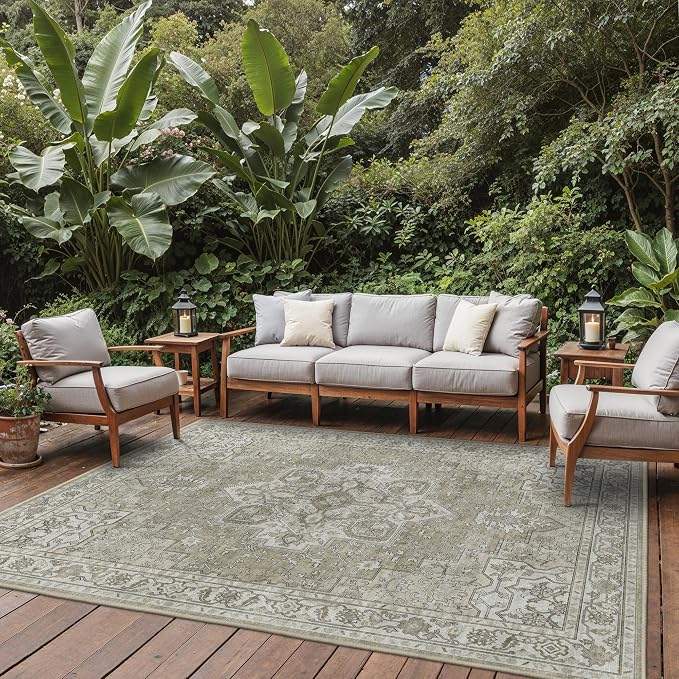 GENIMO Outdoor & Indoor Area Rug 8'x10', Waterproof, Non-Shedding, Easy Cleaning - Image 6