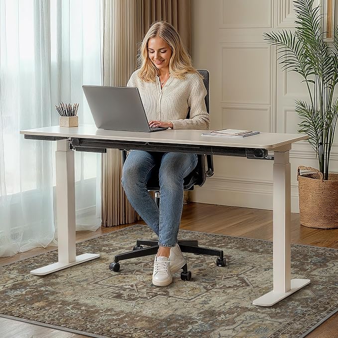 48"x72" Office Chair Mat for Hardwood Tile Floor, Under Desk Carpet Protector - Image 2