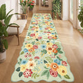 DUKINO 3x10 Washable Runner Rug, Non Slip Floral Ultra Soft Runner by DUKINO