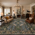 7x10 Green Washable Kitchen Table Rug by HazoHaus