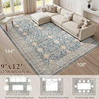 Vintage Living Room Area Rug 9x12 - Image 9