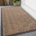 Smiry Front Door Mat Outside Entrance, Heavy Duty Sturdy Natural Rubber Doormat by Smiry