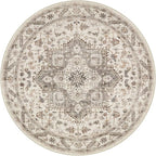 6ft Round Vintage Living Room Area Rug - Image 6