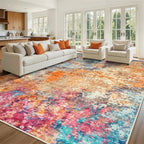 9x12 Area Rugs for Living Room Rug Washable: Abstract Large Rug for Dining Room - Image 9