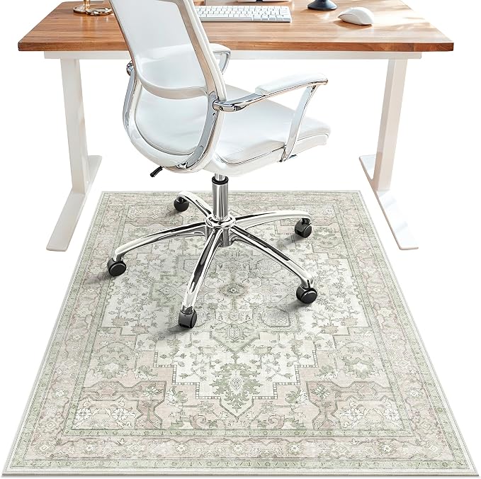 48"x60" Office Chair Mat for Hardwood Tile Floor, Under Desk Carpet Protector by BESBLEE