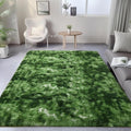 PAGISOFE Fluffy Dark Green Rugs by PAGISOFE
