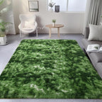 PAGISOFE Fluffy Dark Green Rugs by PAGISOFE