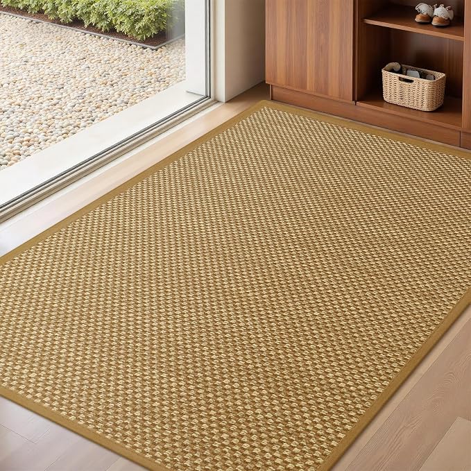 LEKEEPGO Door Mat Indoor Entrance, Indoor Door Mat, Light Brown | Non Slip by LEKEEPGO