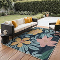 GENIMO Indoor Outdoor Area Rug 5'x7', Machine Washable Rugs by GENIMO