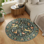 DUKINO 4ft Round Rug, Washable Round Area Rug, Non Slip Indoor Low Pile Animal - Image 6